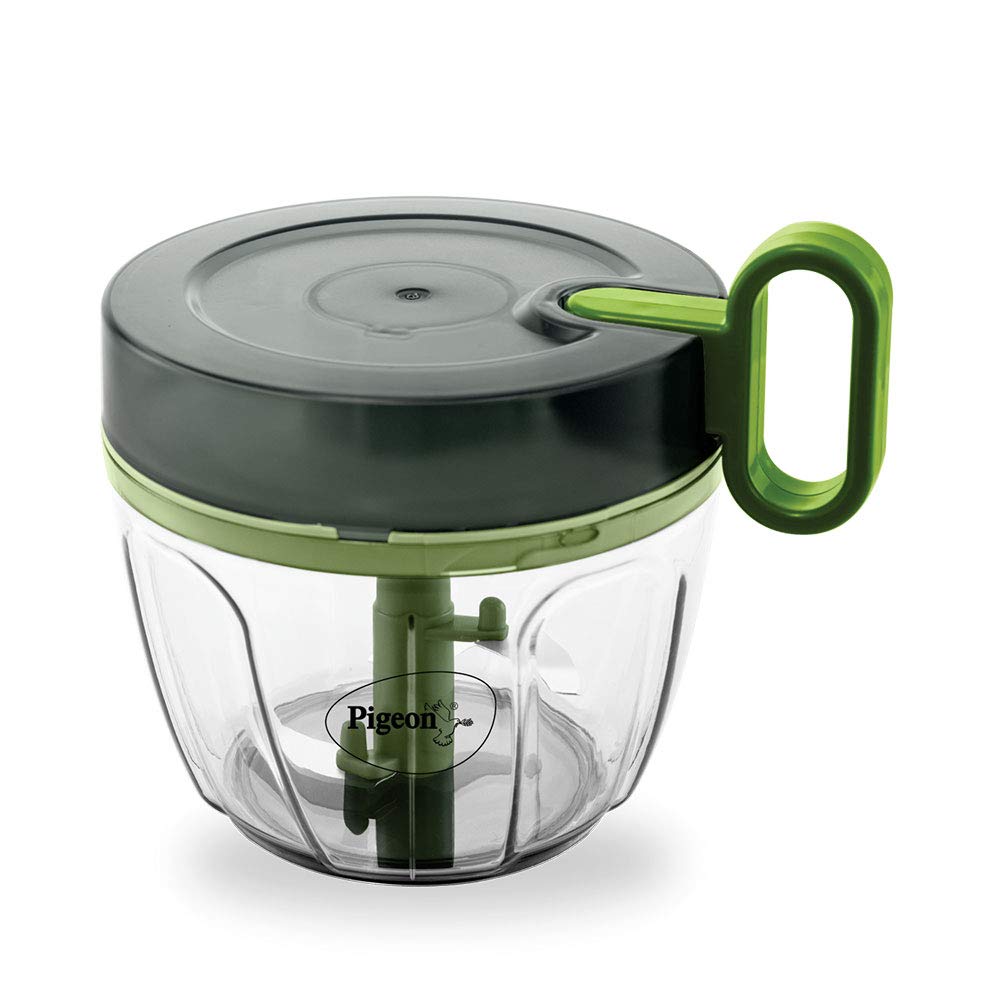 Pigeon Large Handy And Compact Chopper With 3 Blades For Effortlessly Chopping Vegetables And Fruits (Multicolor, 650 Ml, 14516)