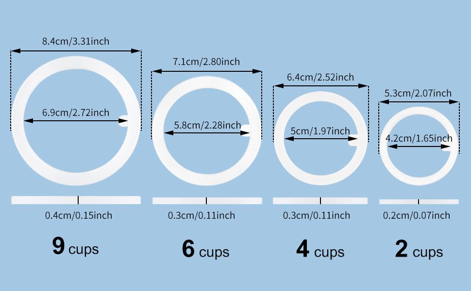 Sivaphe 9 Cups Stovetop Espresso Coffee Maker Replacement Infuser Parts Stainless Steel For Italian Moka Pot, 1 Filter And 3 Sil