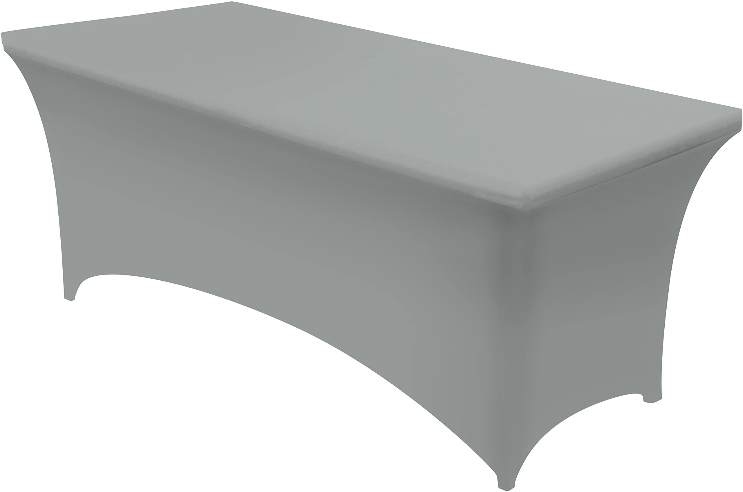 Utopia Kitchen Spandex Tablecloth 1 Pack 6FT, grey] Tight, Fitted, Washable and Wrinkle Resistant Stretch Rectangular Patio Tabl
