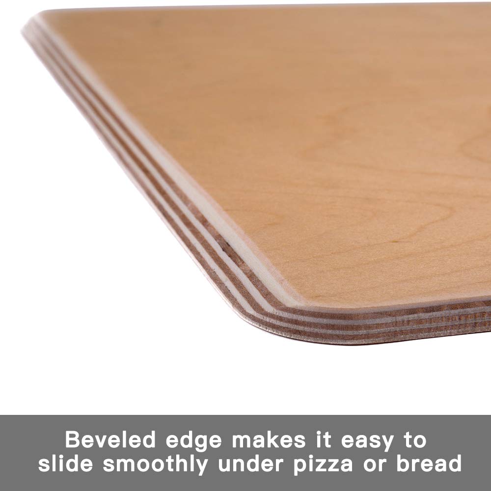 2-Piece Wood Pizza Peel, Large Pizza Paddle Set For Pizza Stone,Oven Or Grill, Pizza Spatula For Transferring Breads & Pizzas In