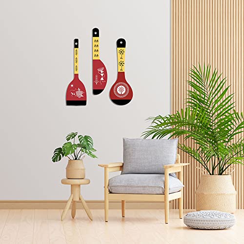 Artvibes Warli Art Wooden Wall Hanger for Home | Office | Living Room | Gift | Modern Decoration Items | Kitchen Wall Decor | Ho