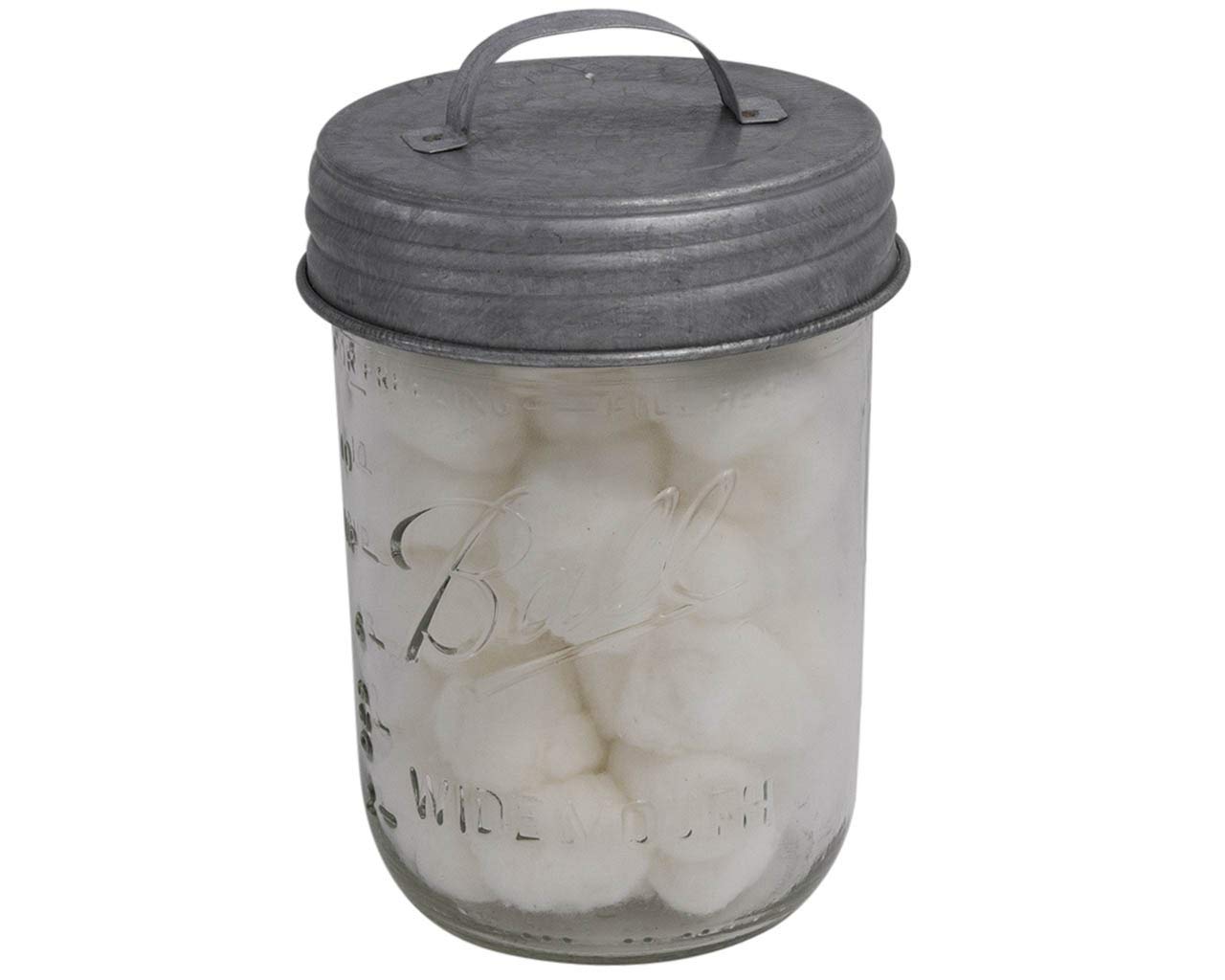 Galvanized Canister Handle Lid For Mason, Canning Jars (4 Pack, Wide Mouth)