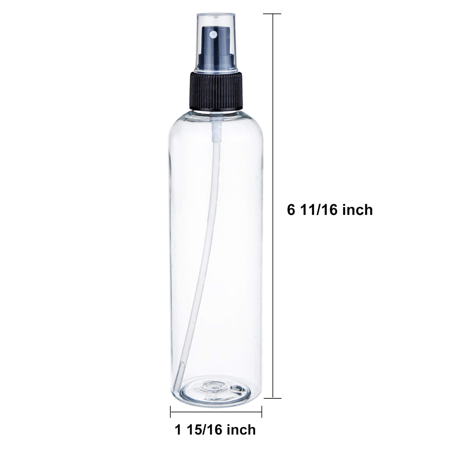 Bekith 16 Pack 8 Oz Plastic Spray Bottles, Clear Empty Fine Mist Sprayer Bottles With Pump Spray Cap For Essential Oils, Travel,