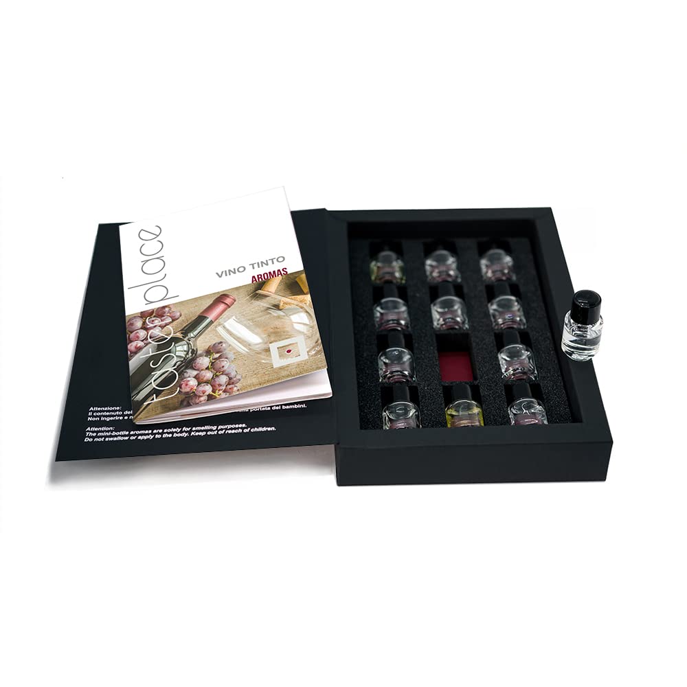 Tasterplace Set De Aromas De Vino Tinto - Versi   N En Espa   Ol - Para Sommeliers - Para Amantes Del Vino - Herramienta De Degu