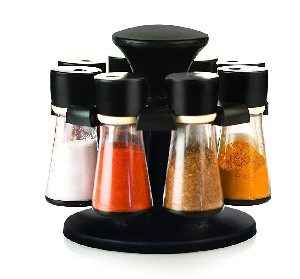 Kytaste Spice Rack 8Pc With Stand Masala Rack Kitchen Storage(Multi Color,1 Pc)