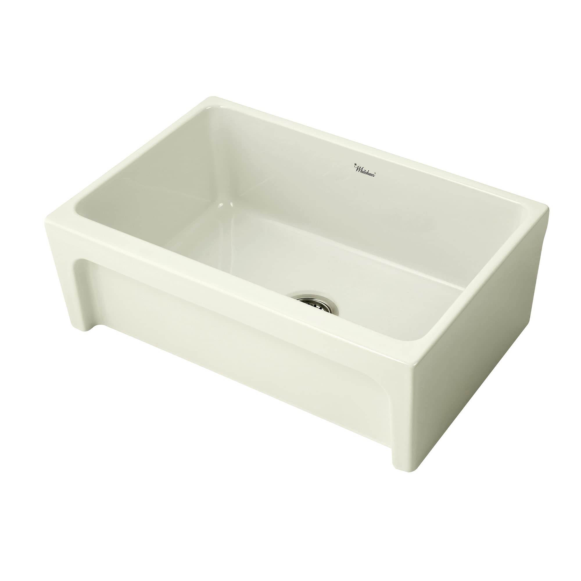 Whitehaus Collection Whq5530-Biscuit Glencove Kitchen, Fireclay, Front Apron Sink, Large, Biscuit
