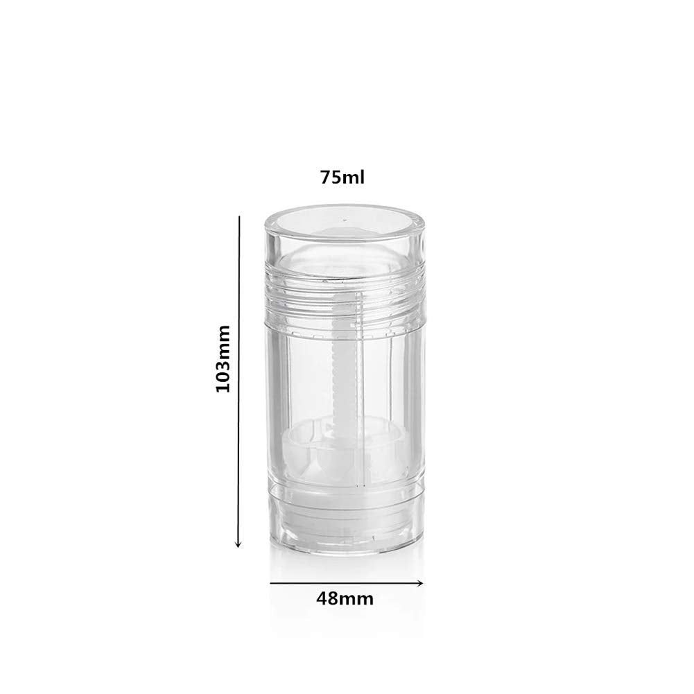 4 Pcs Deodorant Container Clear Empty Twist-Up Tubes Diy Deodorant Stick Containers Bottom Filling Gel Cosmetics Lip Balm Tube B