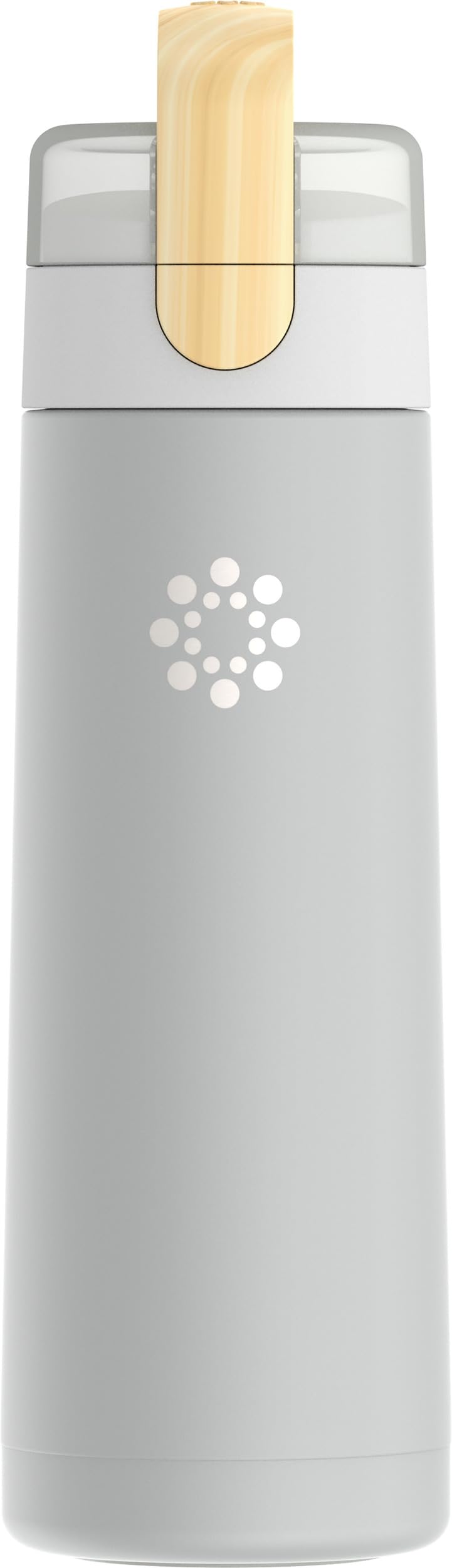 Lifefactory 20oz Stainless Steel Hydration Bottle, Spout Cap, Stone Gray