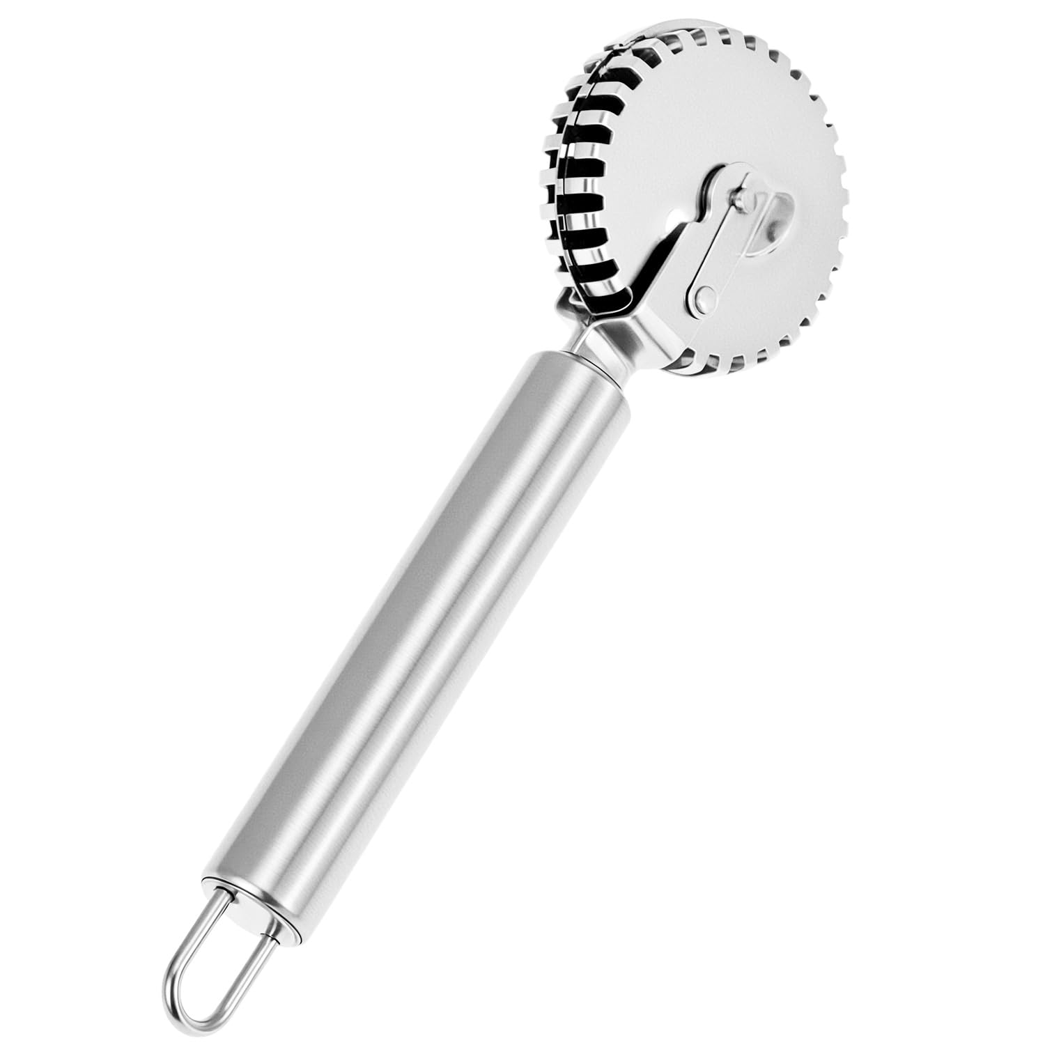 QWORK Ravioli Cutter, 430 Stainless Steel Pasta and Pastry Tool with Ergonomic Handle, Dishwasher Safe for Effortless Cutting, S