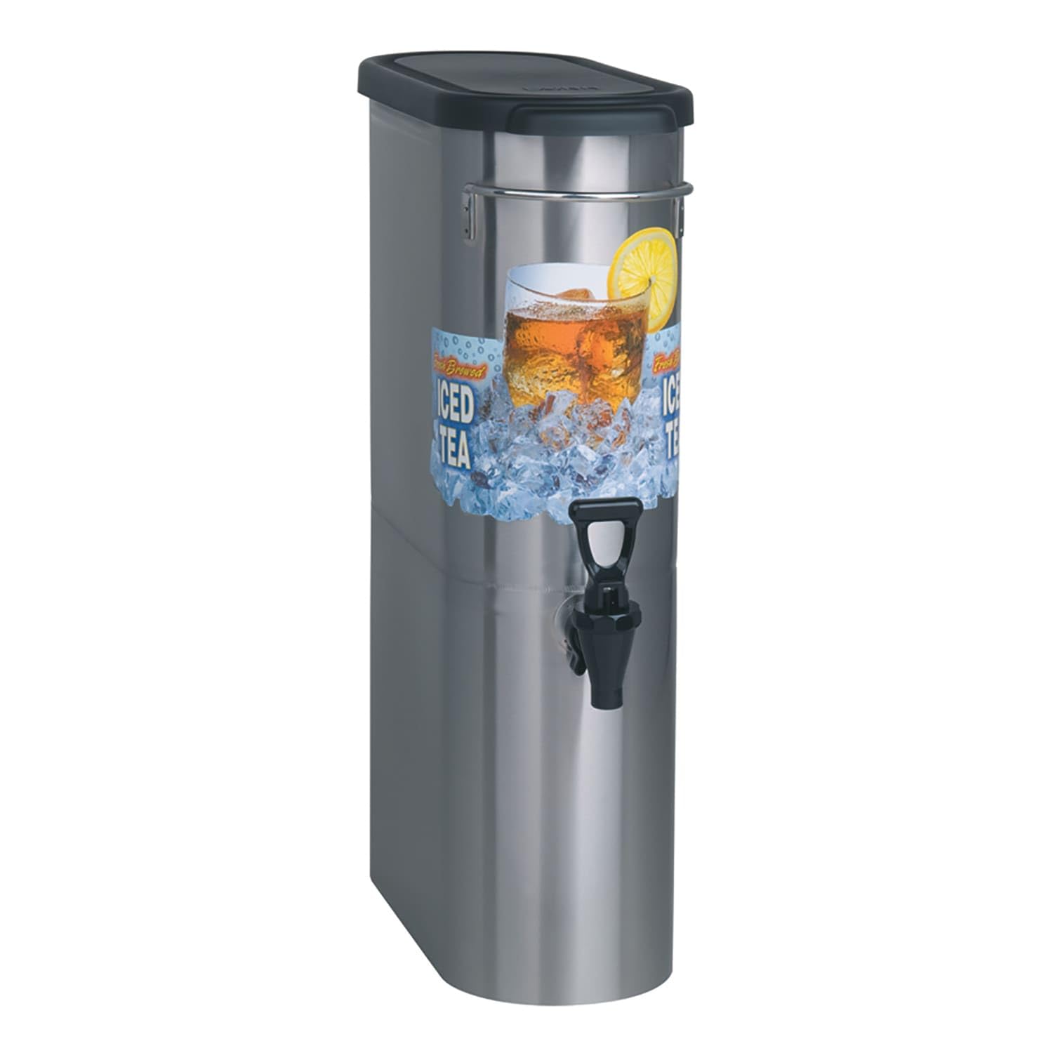 Bunn Tdo-N-3.5 Oval Style Narrow 3.5 Gallon Commercial Iced Tea Dispenser With Solid Lid