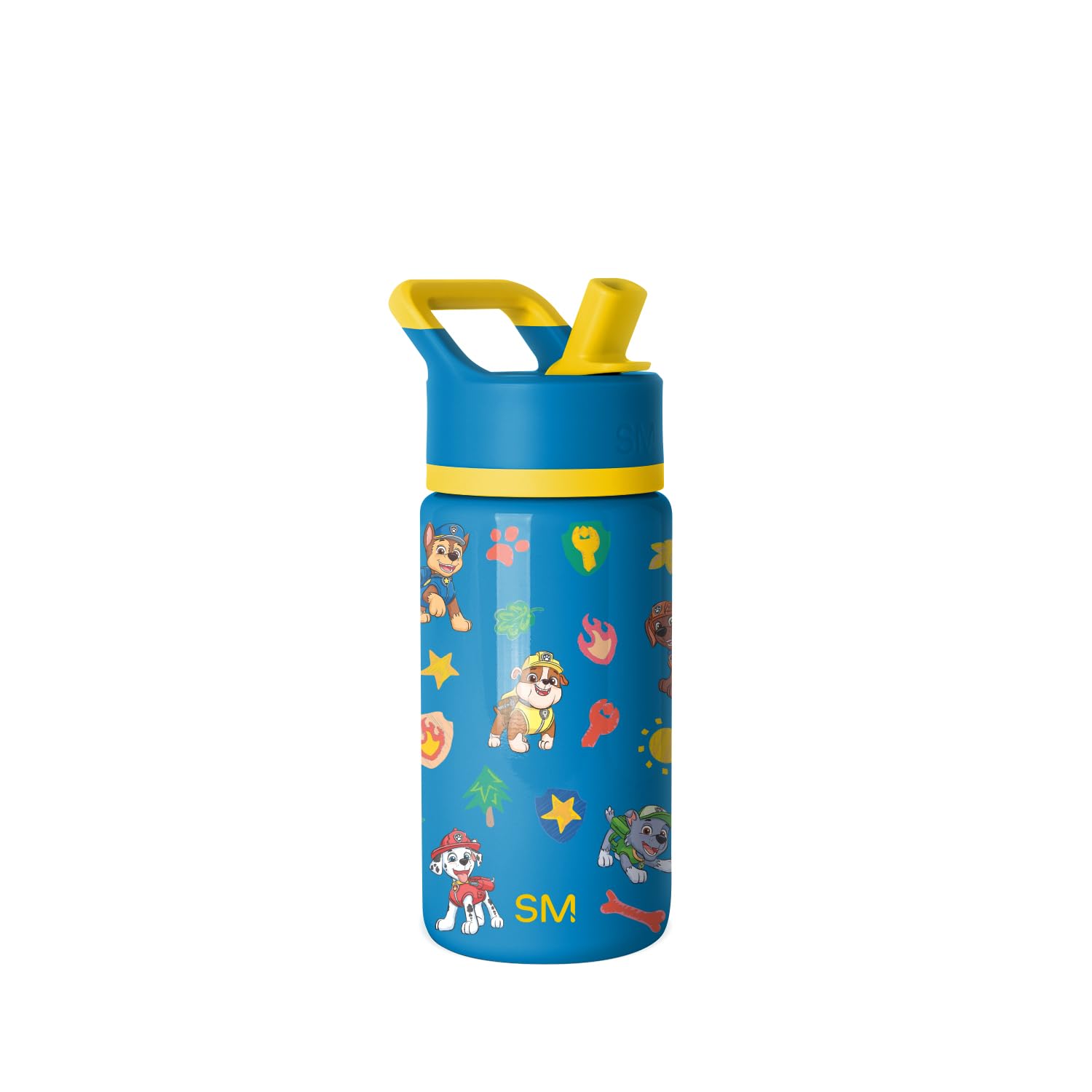 Simple Modern Kids Summit Water Bottle with Straw Lid | Paw Patrol 14oz Stainless Steel Cup Insulated Tumbler for Toddlers, Scho