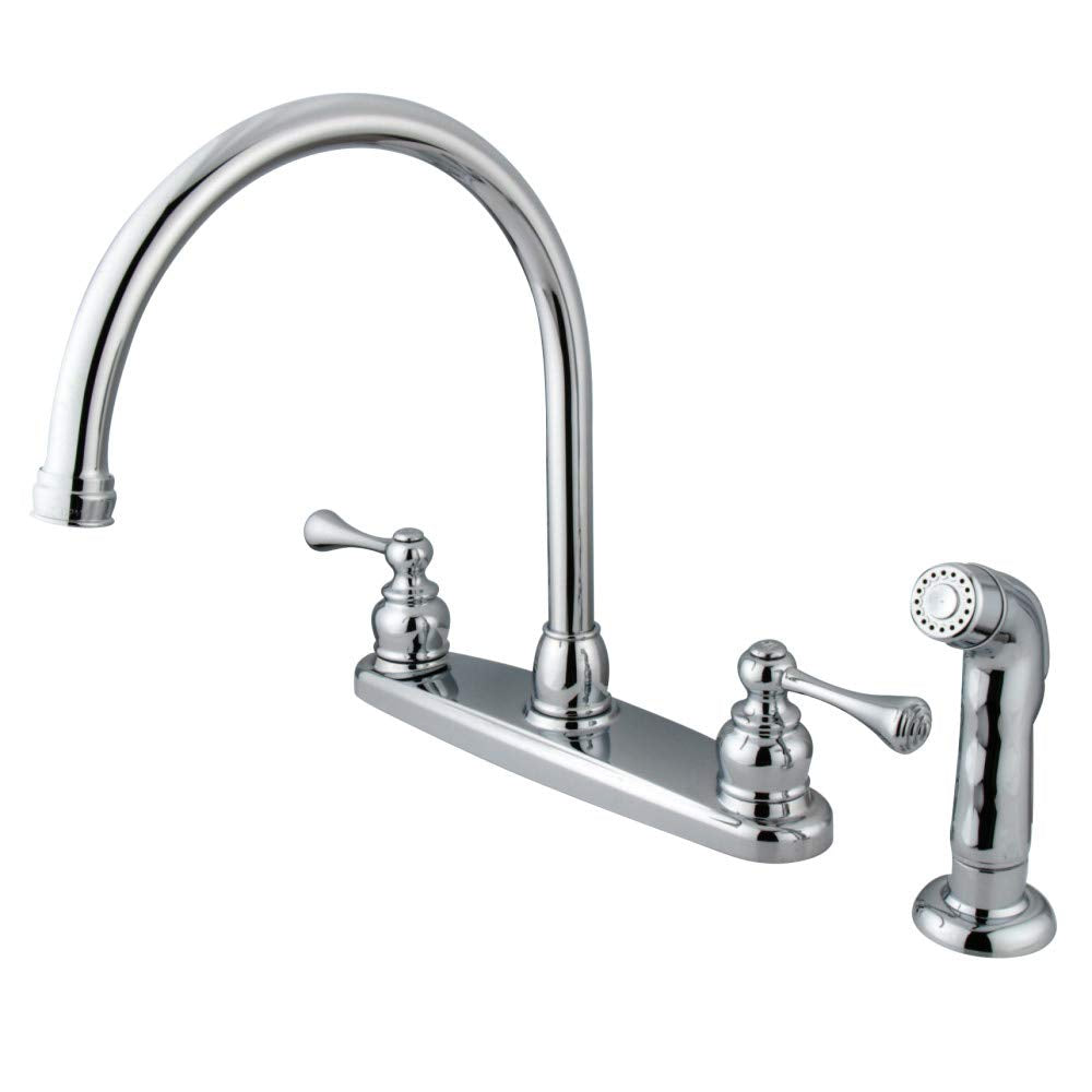 Kingston Brass KB721BLSP 8-Inch Centerset Kitchen Faucet  Polished Chrome