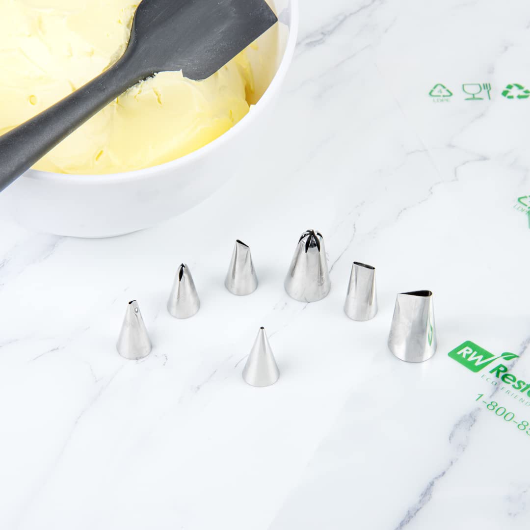 Restaurantware Pastry Tek Piping Tip 1 Round Round Tip For Icing - #2 Corrosion-Resistant Stainless Steel Icing Tip Dishwasher-S