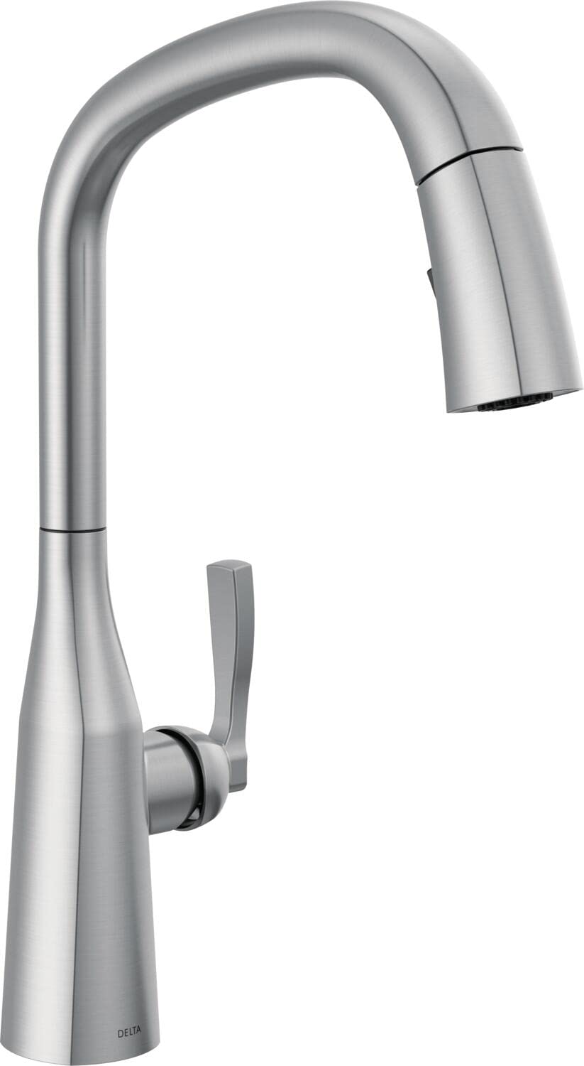 Delta Faucet Stryke Brushed Nickel Kitchen Faucet, Kitchen Faucets with Pull Down Sprayer, Kitchen Sink Faucet, Faucet for Kitch