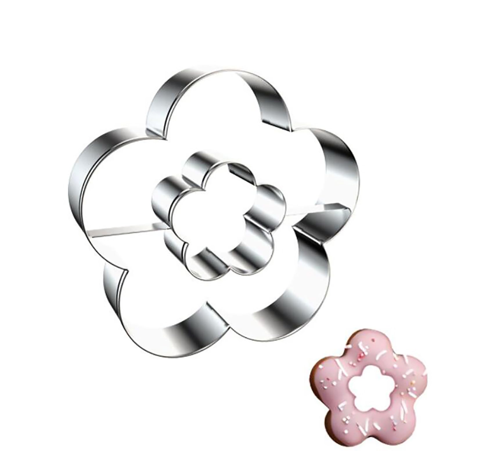 WJSYSHOP Flower Donut Doughnut Cutter Cookie Cutter