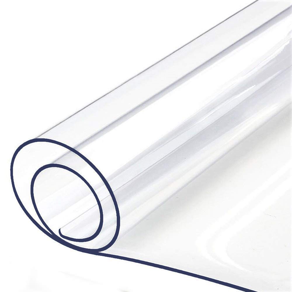 Qlarity Covers 40.mm Thick (48 X 60 Inches) Customised Sizes | 100% Transparent Dining Table Covers Protectors | Imported PVC Pl