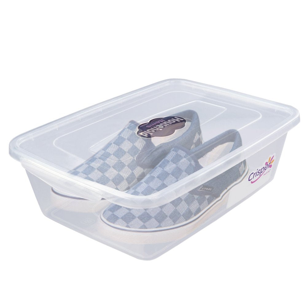 Anbers 14 Quart Clear Latching Storage Containers With Lid, 4-Pack