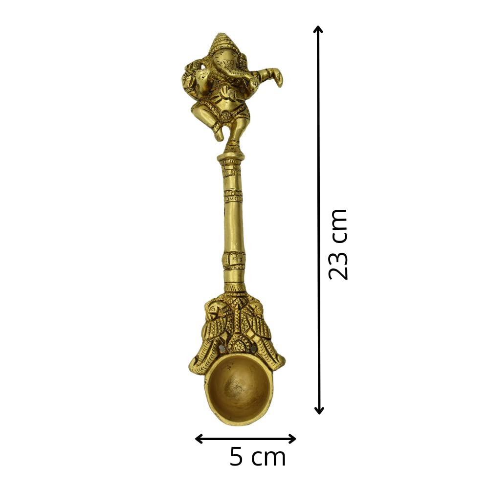 Dalvkot Ganesh Hawan Spoon For Pouring Ghee In Homam/Brass Spoon Used For Havan And Pooja
