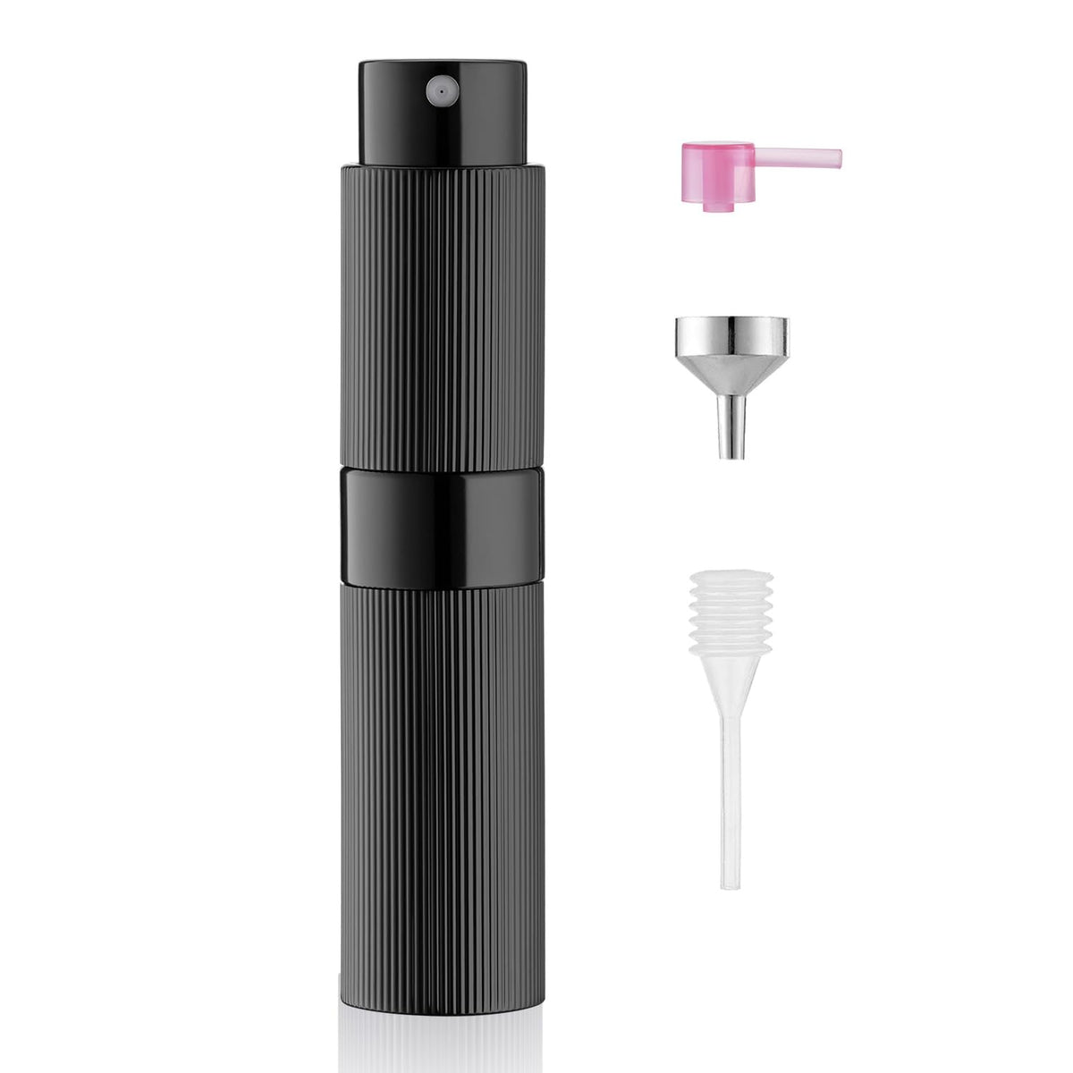 Lisapack 8Ml Perfume Atomizer Spray Bottle, 1Pcs Travel Cologne Sprayer Refillable, Empty Mini Portable Perfume Dispenser (Black