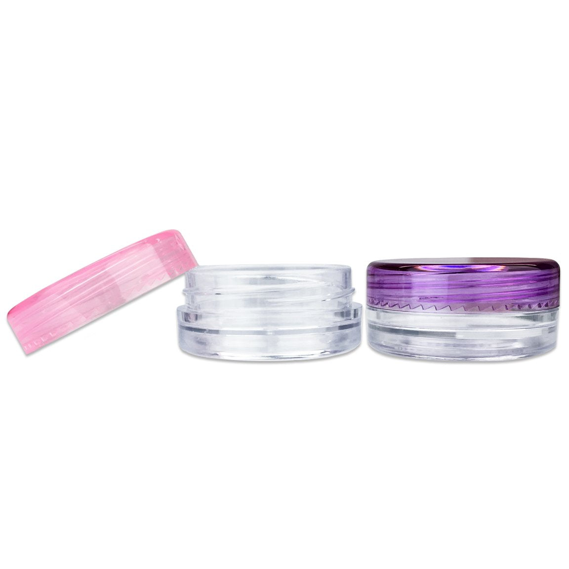Beauticom 120 Pieces 3G/3Ml Empty Clear Container Jar With Multicolor Lids For Makeup Cosmetic Samples, Small Jewelry, Beads, Na