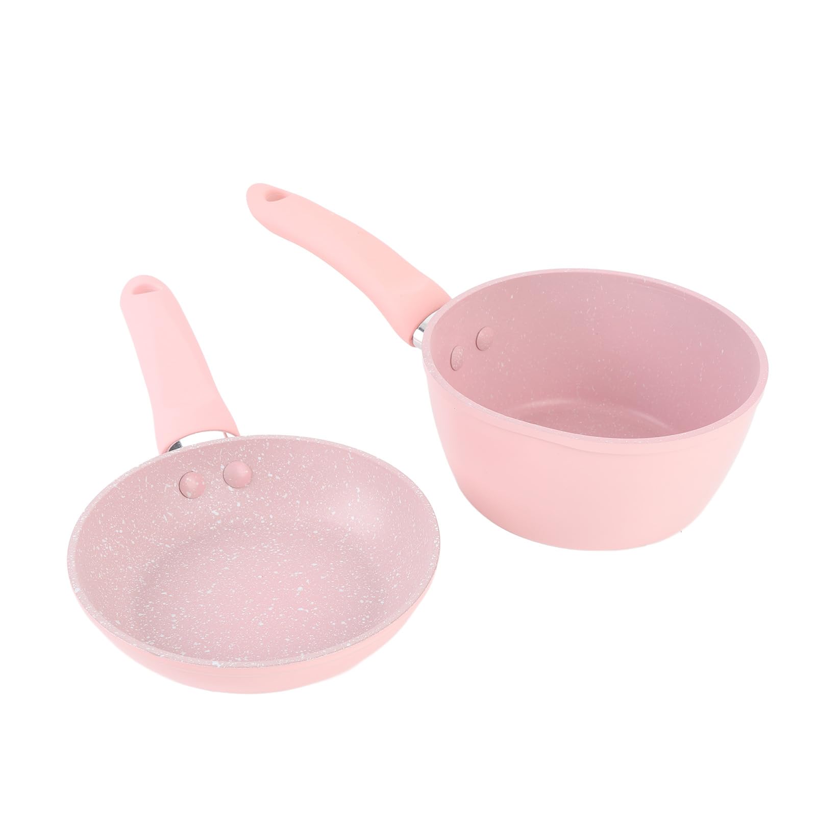 Pots and Pans Set, Aluminum Alloy Non Stick Kitchen Cookware Set with Frying Pan and Soup Milk Pot for Electric Ceramic Stove, E