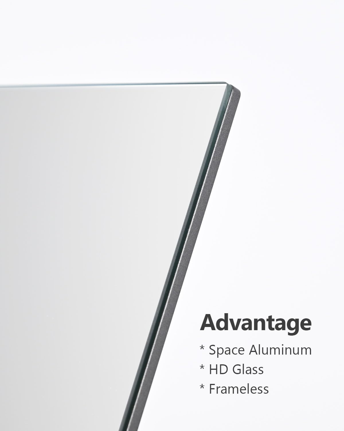 Nezzoe Rectangular Makeup Mirror For Desk, 12 Inch Aluminum Table Mirror, Counter Mirror, Vanity Mirror For Bedroom, Bathroom, D