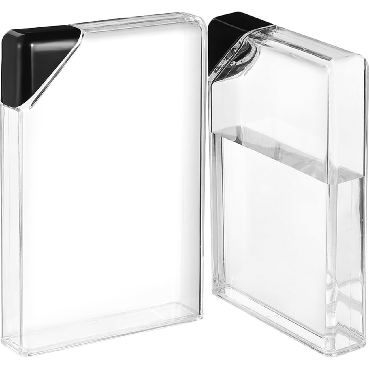 Kisangel 2Pcs Flat Water Bottles, 15oz Slim Transparent Plastic Cup