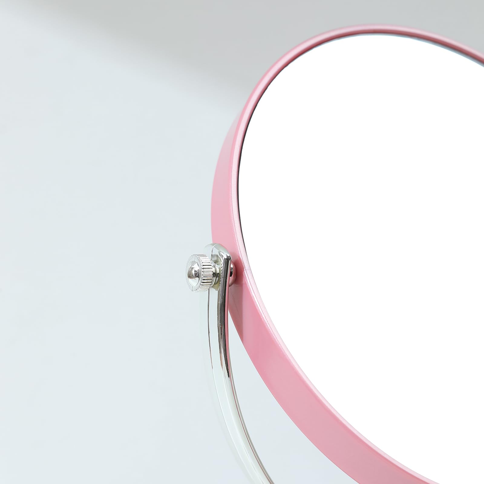 XPXKJ 6-Inch Mirrors Tabletop Vanity Makeup Mirror Two-Sided Swivel with Diamond Desk Mirror One Side 3X Magnification