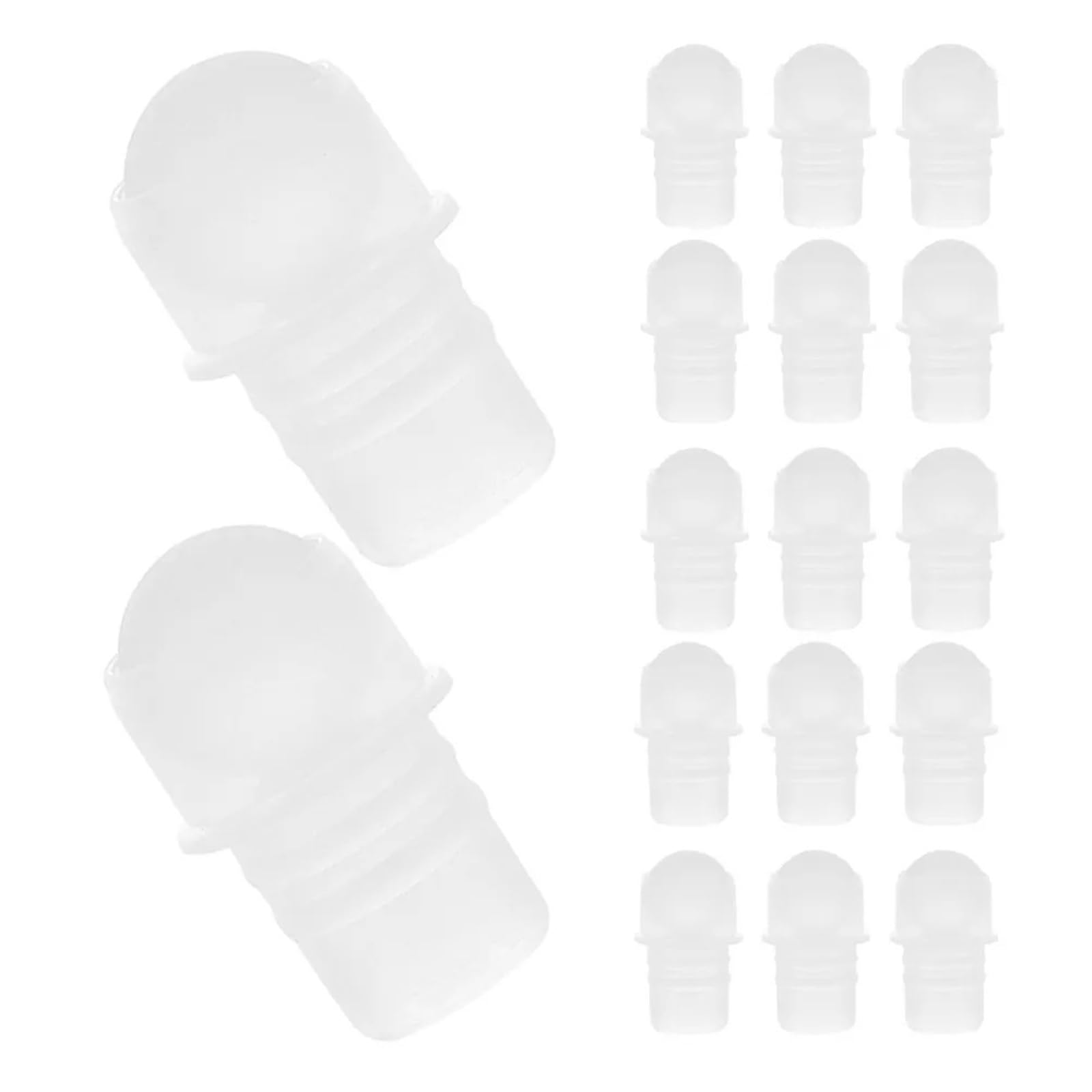 KaiYeA 200Pcs Roller Ball Inserts PP Plastic Smooth Rolling Ball for Essential Oil Perfume Bottles 13Teeth Refillable Roll on B
