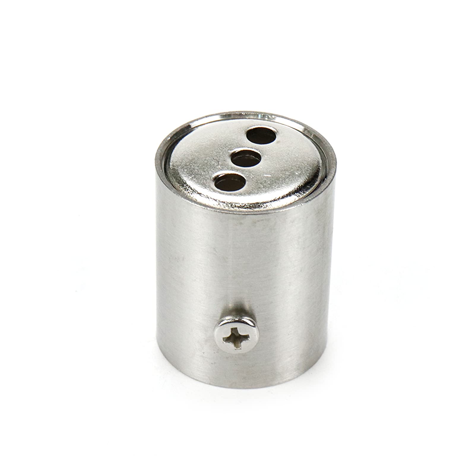 Rannb 4Pcs Closet Rod Bracket Fits 25Mm/1'' Rod Dia Stainless Steel Cylinder Shape Rod End Holders