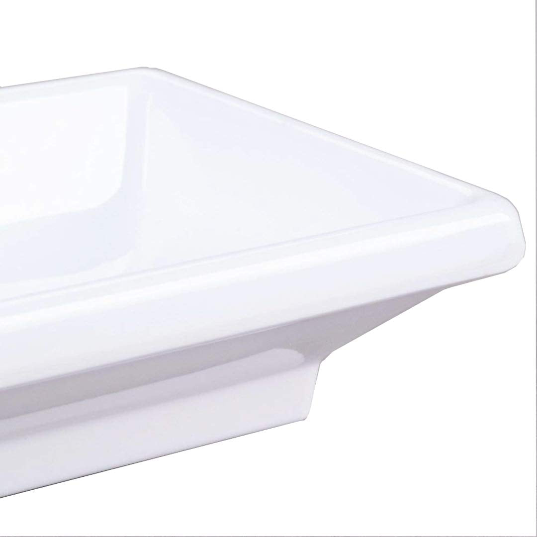 Happy Sales, Melamine Sauce Dipping Bowls, Sauce Dishes, Set Of 4 Pc Tetragon (White)