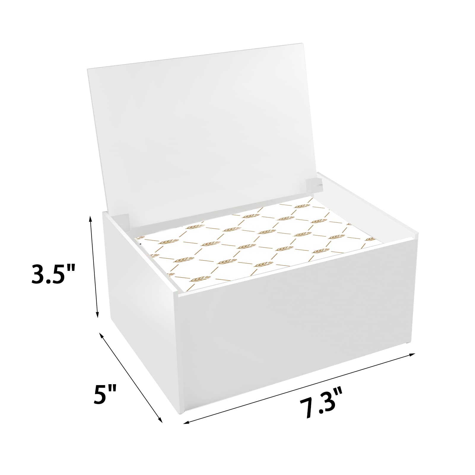 Watpot Acrylic Laundry Dryer Sheet Holder, Clear Dryer Sheets Container With Lid For Laundry Room, White