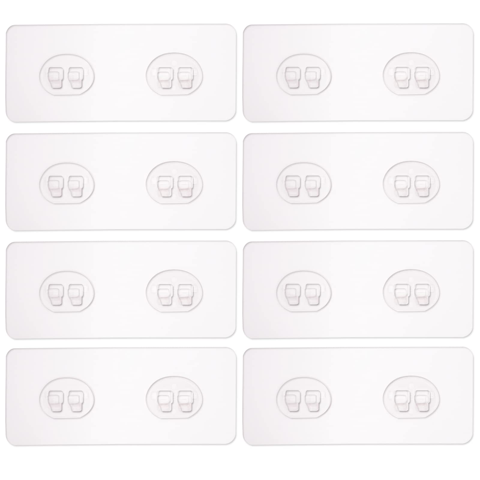 8 Pack Shower Caddy Adhesive For Replacement, Strong Transparent Adhesive For Shower Caddy Sticky Pads, No Drilling For Corner S