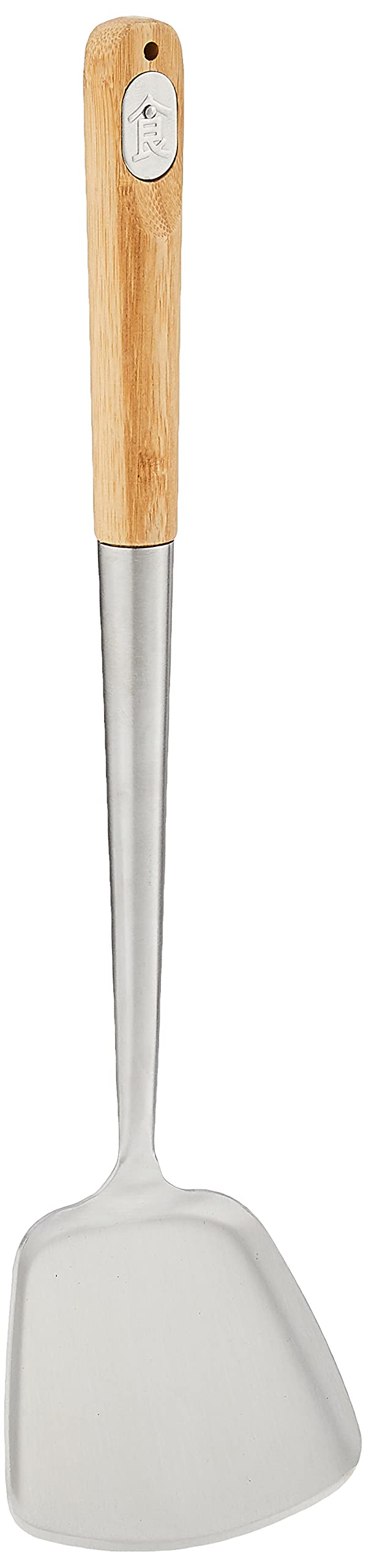 TableCraft Wok Spatula with Bamboo Handle, 14.5Inch, Stainless Steel