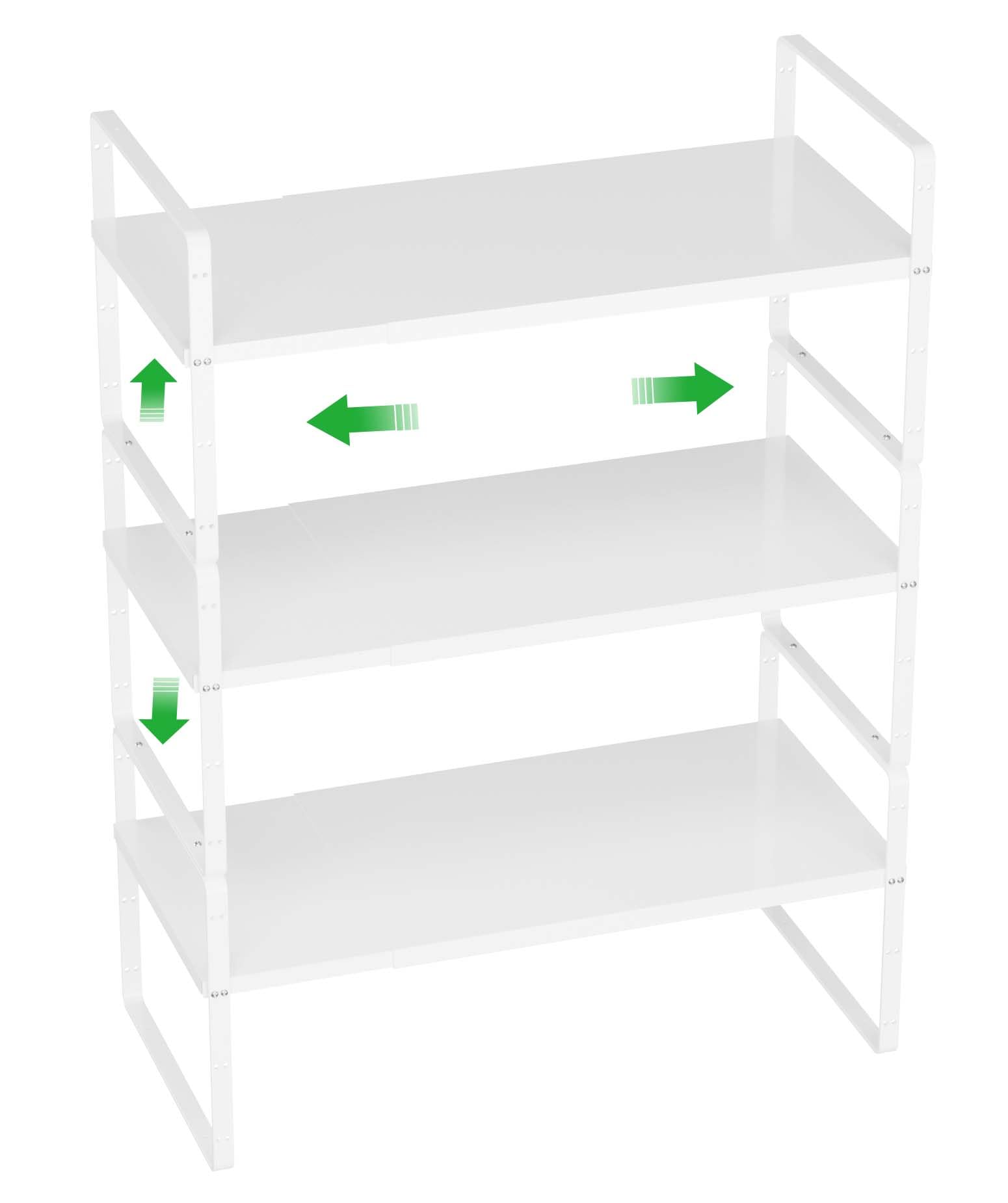 Wejipp Cabinet Organizer Shelf Expandable Pantry Counter Inside Cabinet Stackable Shelves,Spice Rack,Storage Shelf For Kitchen B