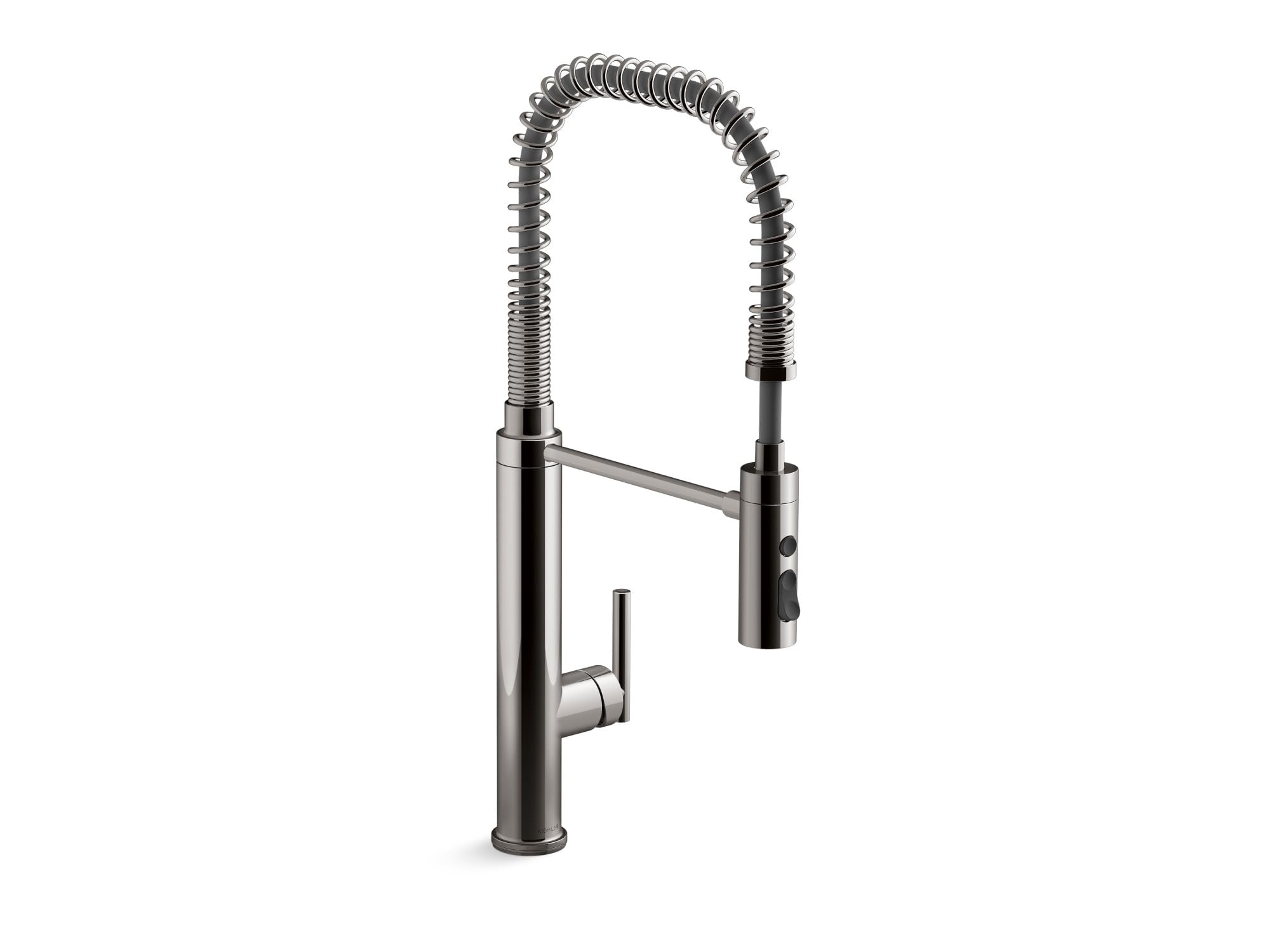 Kohler 24982-Tt Purist Semi-Pro Kitchen Faucet, Commercial Kitchen Sink Faucet With Pull-Down Sprayhead, Vibrant Titanium