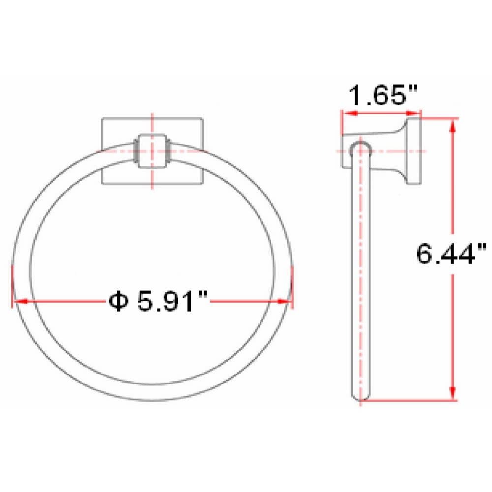 Design House 539163 Accessories Bathroom Hardware, Towel Ring, Satin Nickel