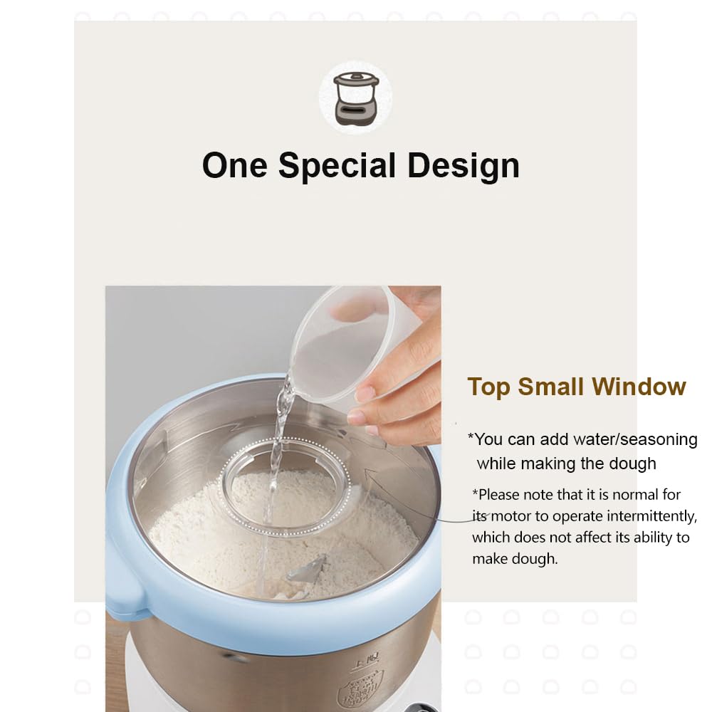 Joydeem Electric Dough Maker With Ferment Function, Microcomputer Timing, Face-Up Touch Panel, 6.6Qt, 304 Stainless Steel, Jd-Hm