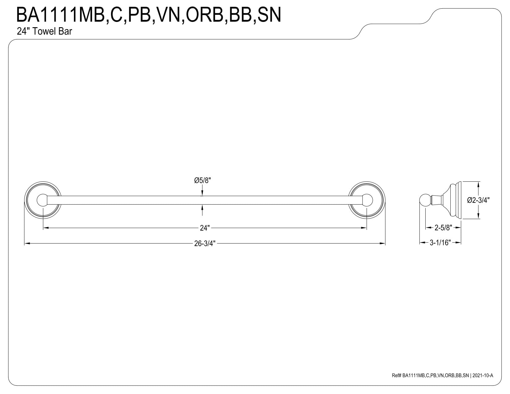 Kingston Brass BAK1111478ORB Victorian 4-Piece Bathroom Hardware  Oil Rubbed Bronze