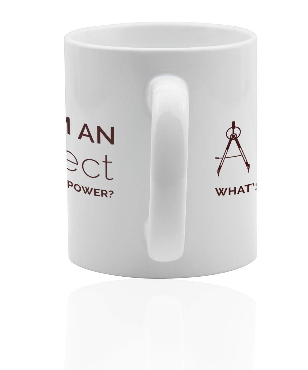 Gifts for architect 11 oz. white ceramic cup. Architecture mug.