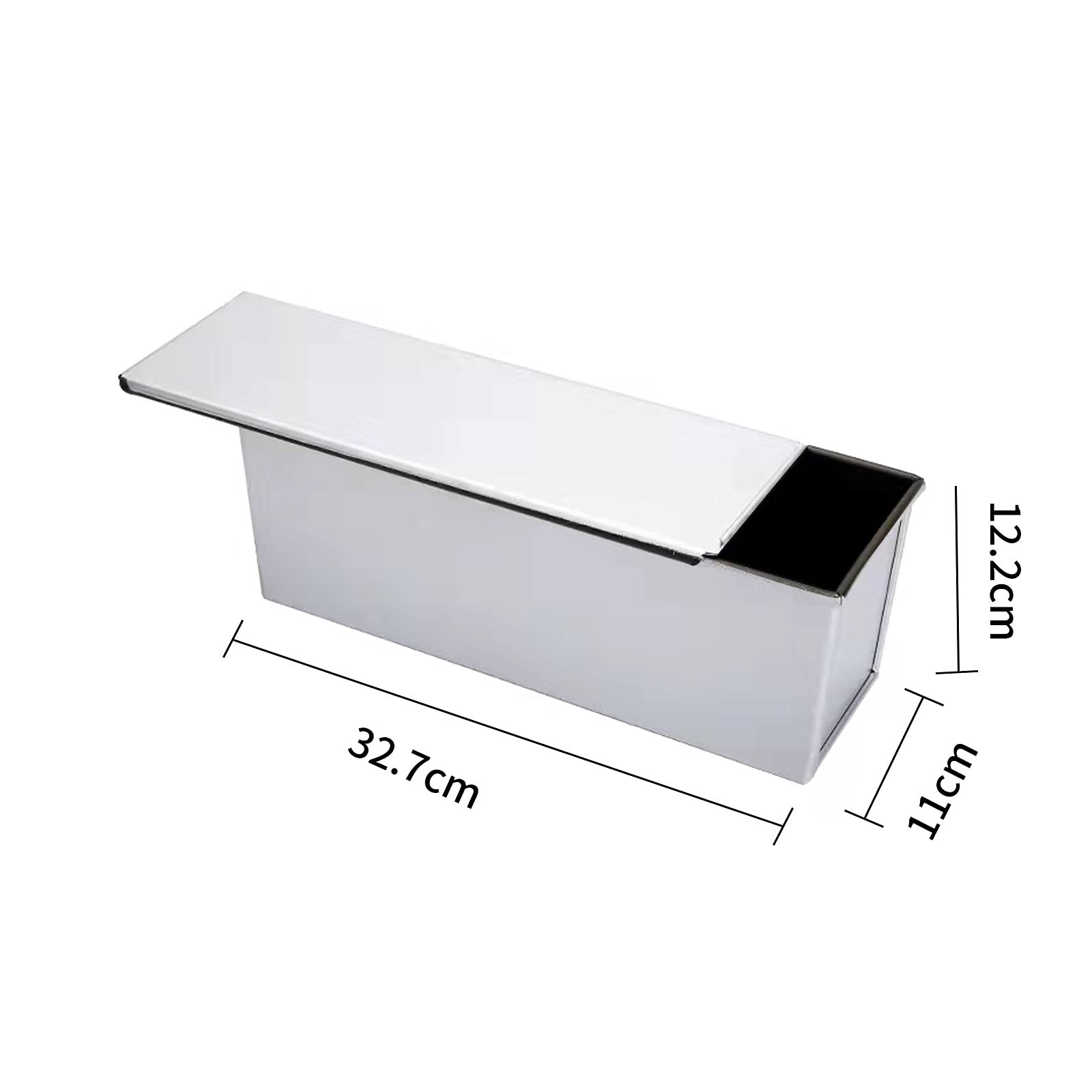 Ta Best Pullman Loaf Pan With Lid Aluminumed Steel Pullman Loaf Pan Commercial Grade Non Stick Bread Pan With Lid (13X4.3X4.8In)