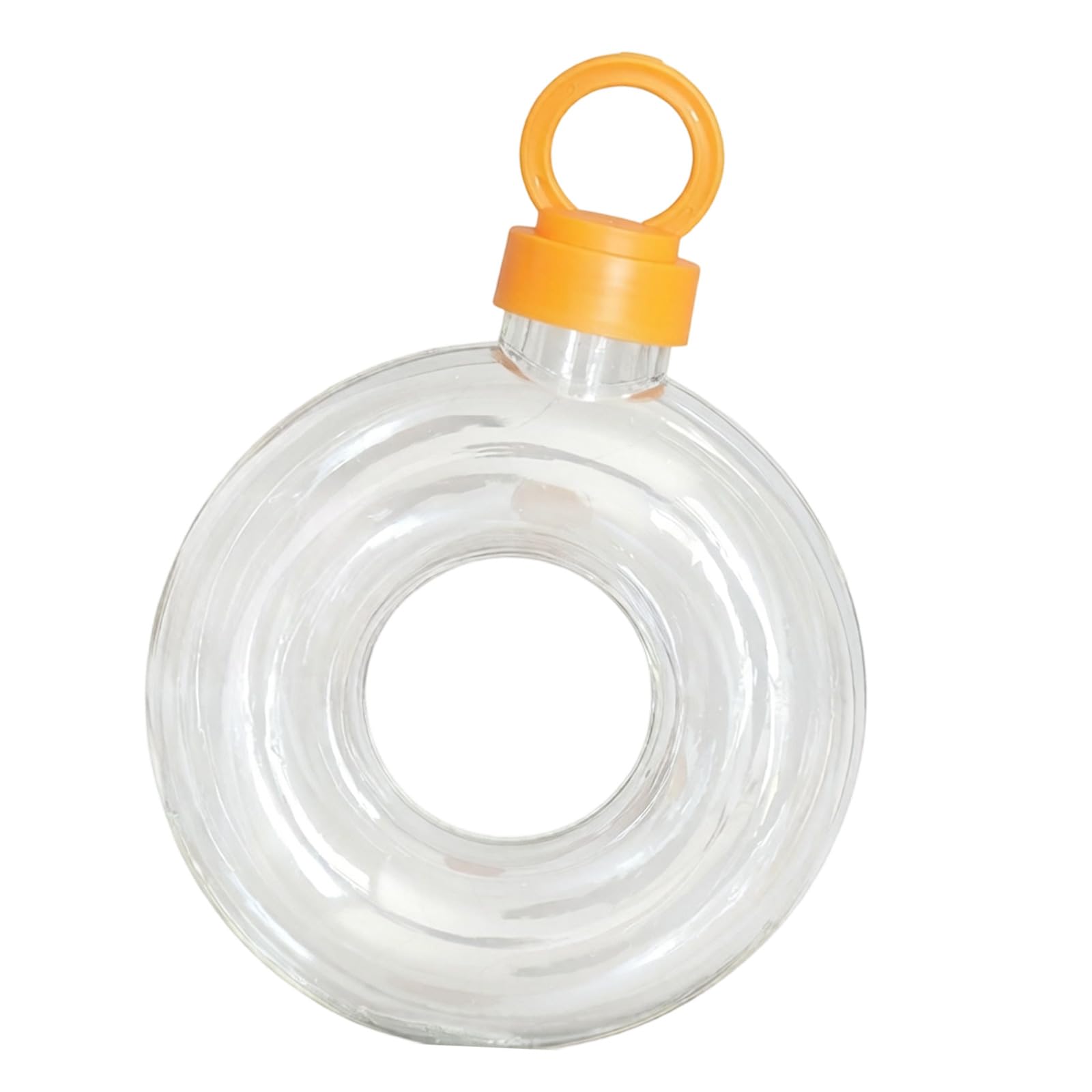 ECVGHD Transparency Doughnuts Shape Water Bottle Leak Design Beverage Container Ideal for Sports and Daily Use Outdoor Activity 