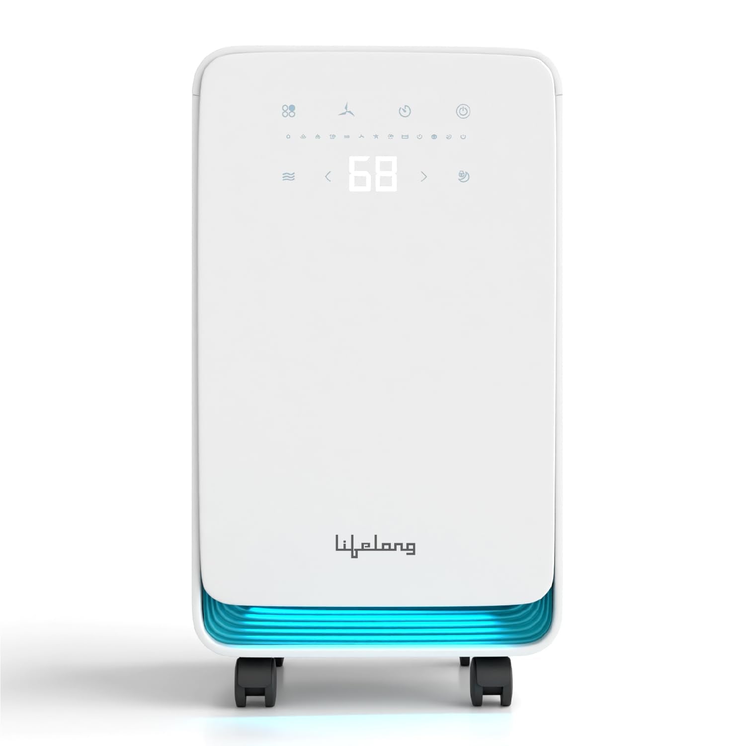 Lifelong Dehumidifier For Room Moisture Absorption |12 L/Day & 300 Sq Ft |Bedroom & Home | Auto Shutoff, Timer & Digital Display
