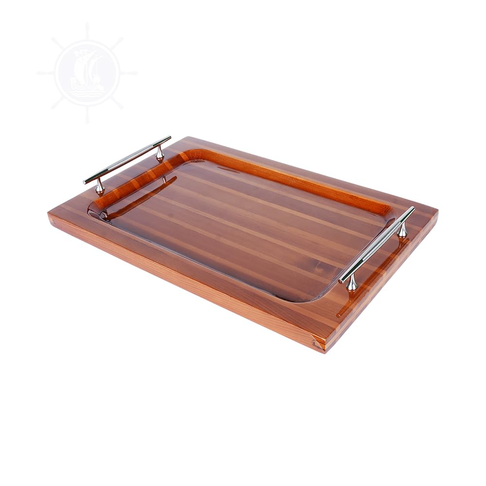 Chris Craft Nautical-Inspired Rectangular Cedar Serving Tray