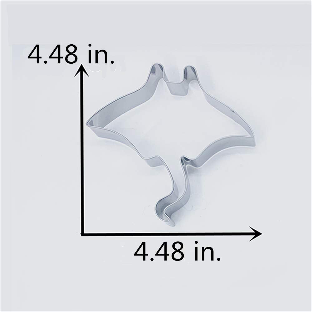 Liliao Manta Cookie Cutter - 4.5 X 4.5 Inches - Stainless Steel