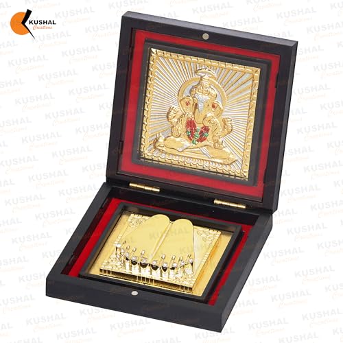 Kushal Creations 24K Gold Plated Ganesh Ji Charan Paduka
