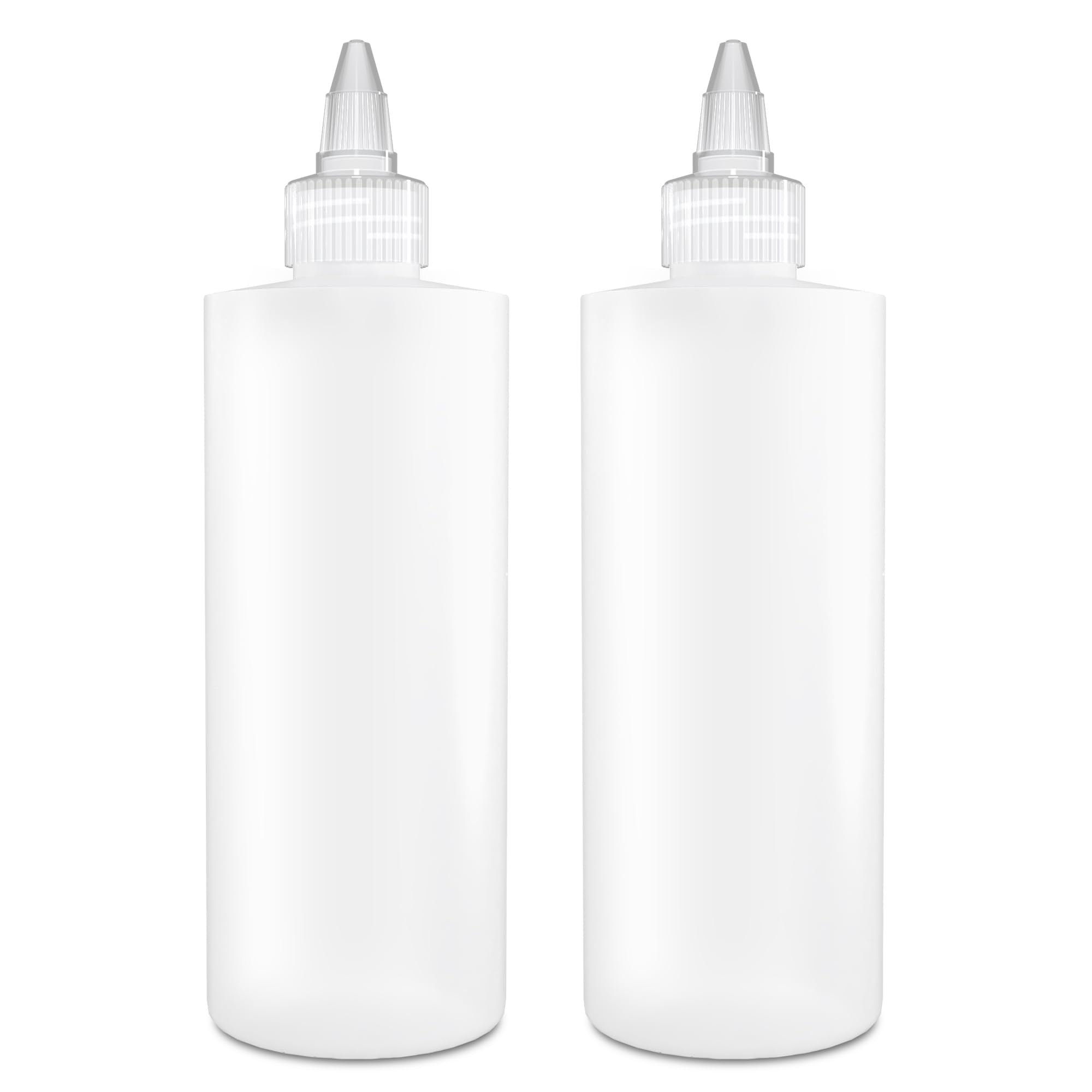 Brightfrom Condiment Squeeze Bottles, 8 Oz Empty Squirt Bottle With Clear Twist Top Cap, Leak Proof - Great For Ketchup, Mustard