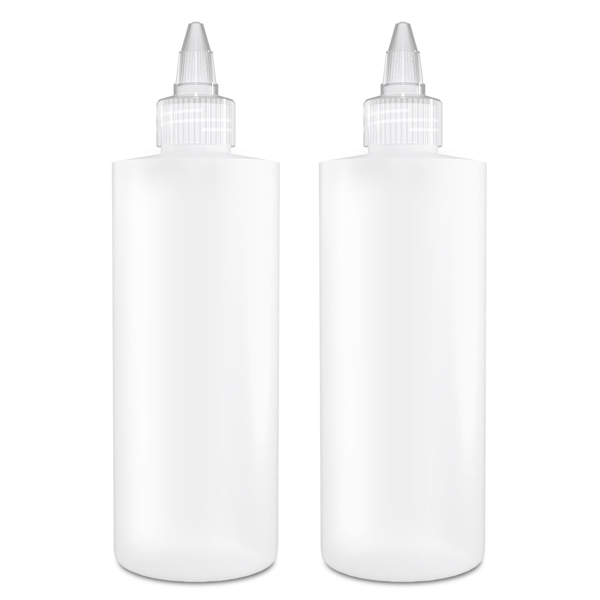 Brightfrom Condiment Squeeze Bottles, 8 Oz Empty Squirt Bottle With Clear Twist Top Cap, Leak Proof - Great For Ketchup, Mustard