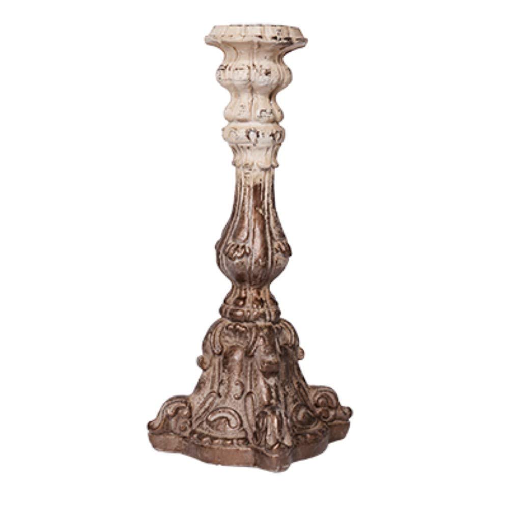 Benzara BM165399 Rustic Brown Magnesia Candle Holder