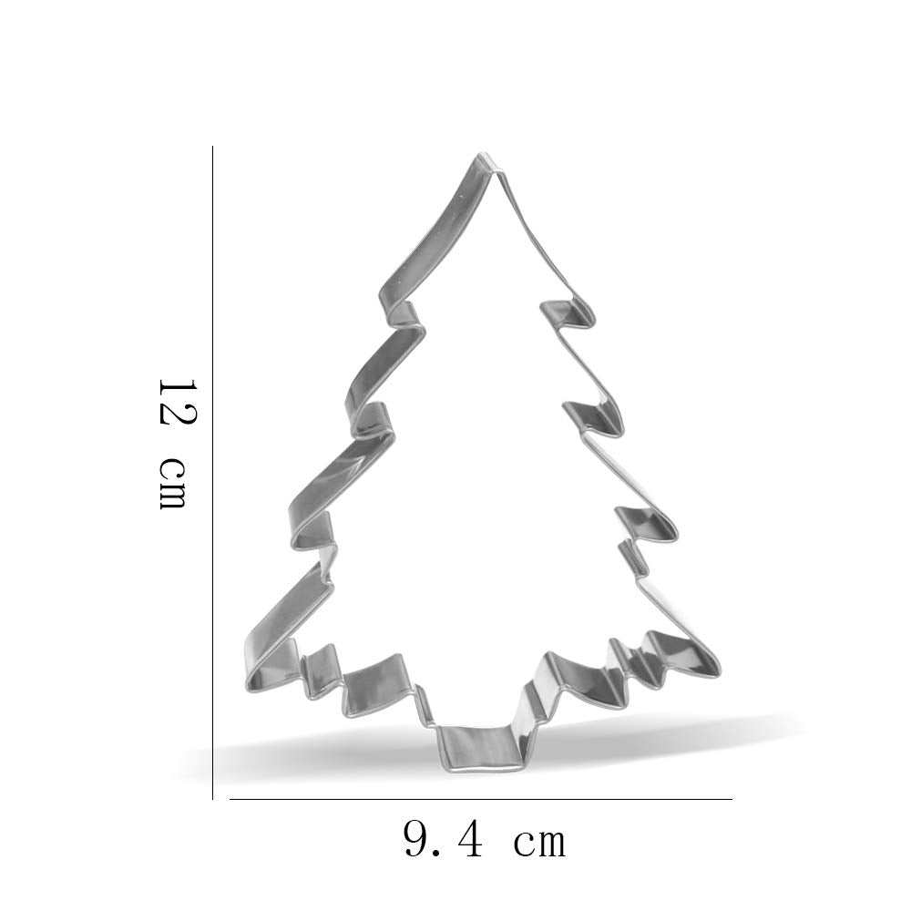 4.7 Inch Christmas Tree Cookie Cutter - Stainless Steel